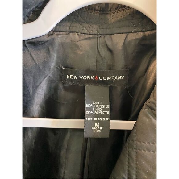 New York & Co Black Quilted Ladies Jacket Size Medium - Picture 10 of 13